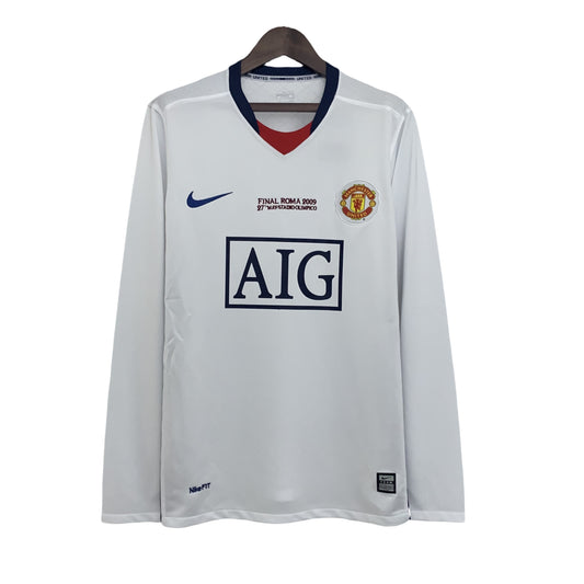 2008/2009 Manchester United Champions League Away Edition Retro Long Sleeve Shirt