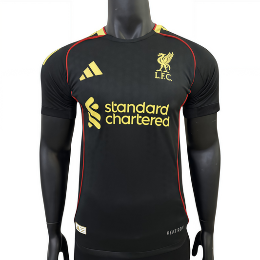 2025/2026 Liverpool Black and Gold Player Shirt