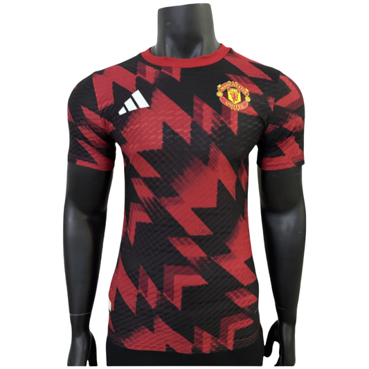 2025/2026 Manchester United training uniform red and black shirt（Player）